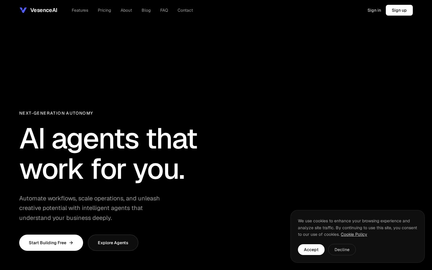 Vesence AI — Платформа AI-агентів